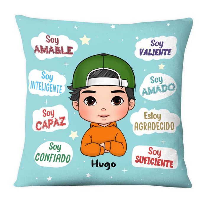 Personalized Gift For Grandson Spanish Soy Amable Pillow 27435 1