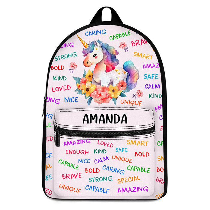 Personalized Gift For Granddaughter Unicorn Affirmation BackPack 27439 1