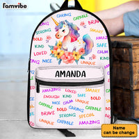 Personalized Gift For Granddaughter Unicorn Affirmation BackPack 27439 thumb 1