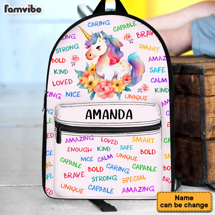 Personalized Gift For Granddaughter Unicorn Affirmation BackPack 27439 1