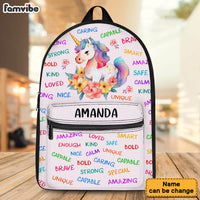 Personalized Gift For Granddaughter Unicorn Affirmation BackPack 27439 thumb 1