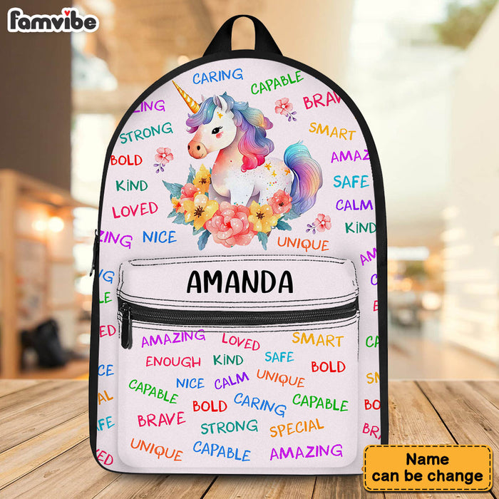 Personalized Gift For Granddaughter Unicorn Affirmation BackPack 27439 1