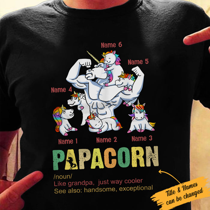 Personalized Dad Grandpa Unicorn T Shirt MY192 30O34 1