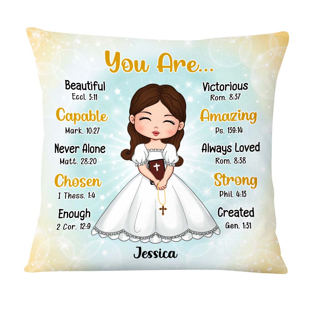 Personalized Gift For Granddaughter First Communion Christian Pillow 27441 Primary Mockup