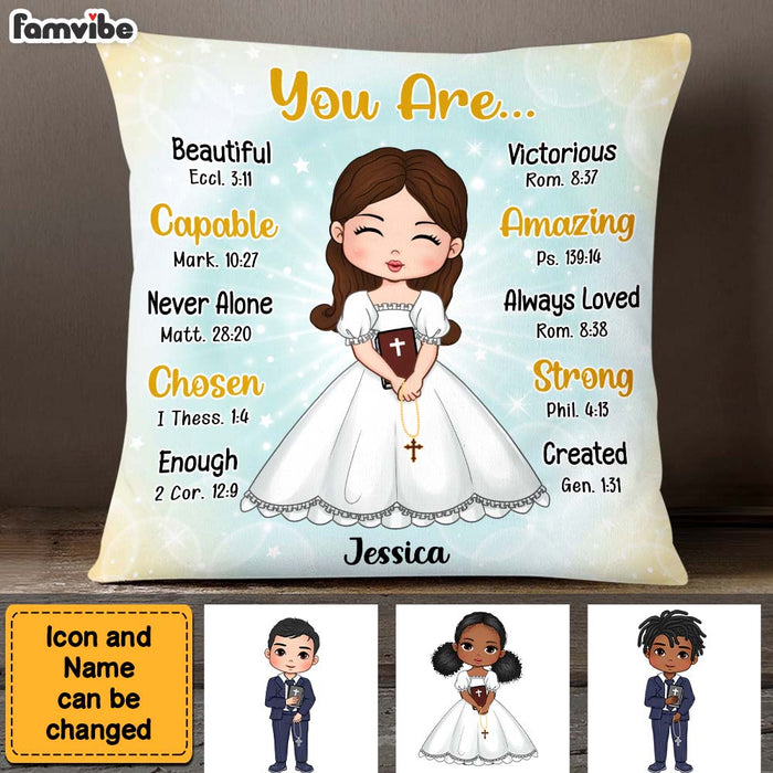 Personalized Gift For Granddaughter First Communion Christian Pillow 27441 1