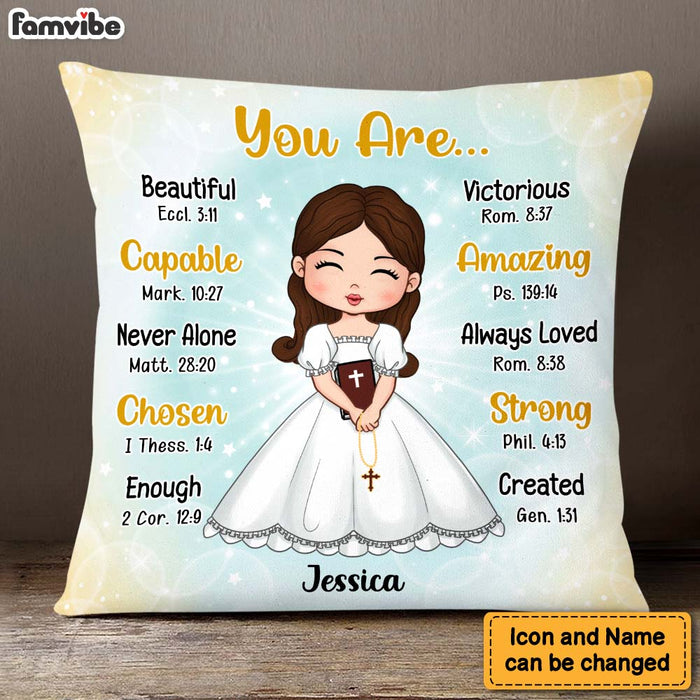 Personalized Gift For Granddaughter First Communion Christian Pillow 27441 1