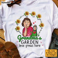 Personalized Gift For Grandma Garden Love Grows Here Shirt - Hoodie - Sweatshirt 27442 thumb 1