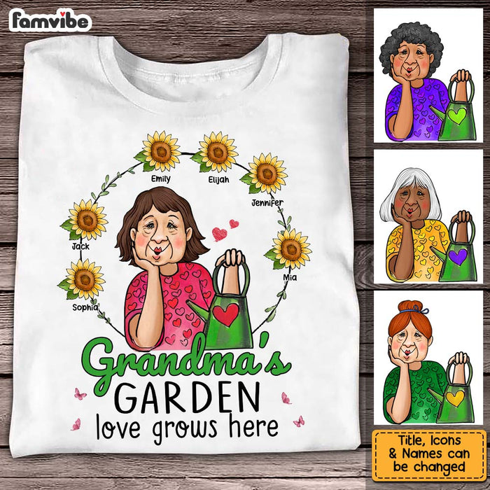Personalized Gift For Grandma Garden Love Grows Here Shirt - Hoodie - Sweatshirt 27442 1