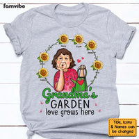 Personalized Gift For Grandma Garden Love Grows Here Shirt - Hoodie - Sweatshirt 27442 thumb 1