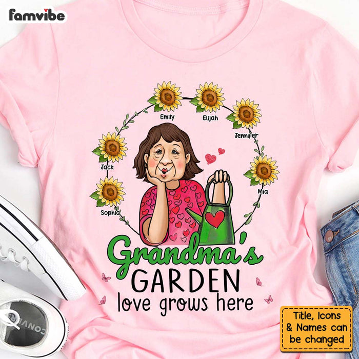 Personalized Gift For Grandma Garden Love Grows Here Shirt - Hoodie - Sweatshirt 27442 1