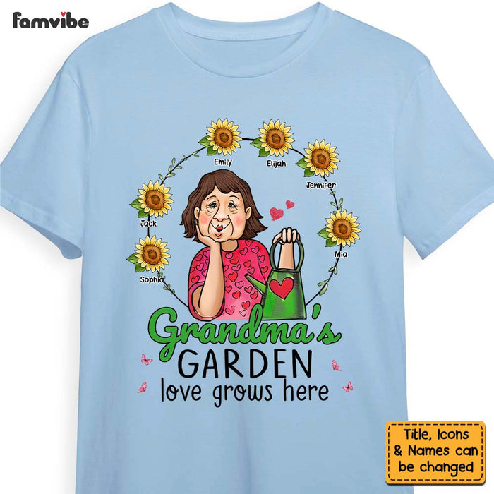 Personalized Gift For Grandma Garden Love Grows Here Shirt - Hoodie - Sweatshirt 27442 1