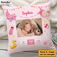 Personalized Newborn Baby Gift Cute Pattern Upload Photo Pillow 27446 thumb 1