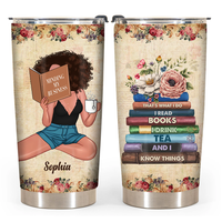 Personalized Gift For Daughter Girl Loves Books Steel Tumbler 27451 thumb 1