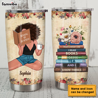 Personalized Gift For Daughter Girl Loves Books Steel Tumbler 27451 thumb 1