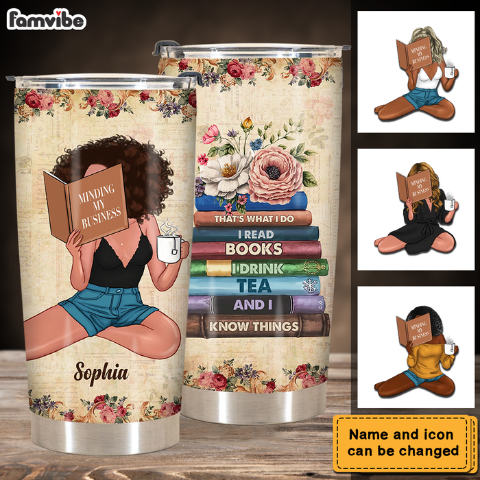 Personalized Gift For Daughter Girl Loves Books Steel Tumbler 27451 1