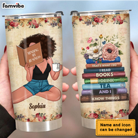 Personalized Gift For Daughter Girl Loves Books Steel Tumbler 27451 thumb 1