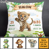 Personalized Gift For Baby Birth Annoucement Safari Animals Pillow 27452 1