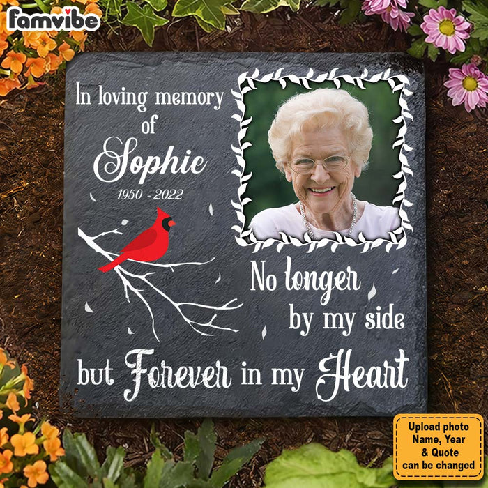 Personalized Memorial Tribute Gift Forever In My Heart Square Memorial Stone 27454 1