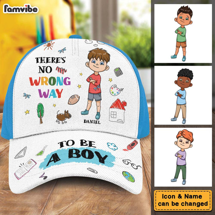 Personalized Gift For Grandson There Is No Wrong Way To Be A Boy Cap 27455 1