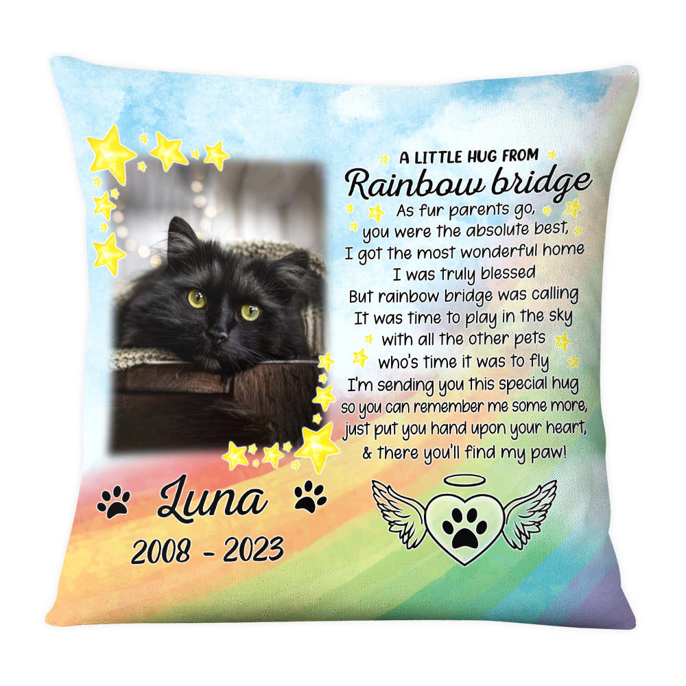 Personalized Gift For Loss Beloved Pet Rainbow Bridge Was Calling Pillow 27456 Primary Mockup