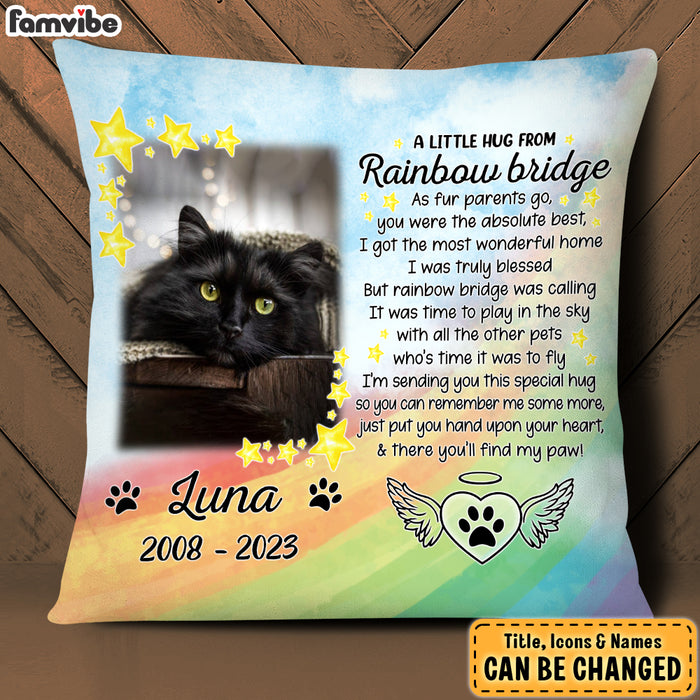 Personalized Gift For Loss Beloved Pet Rainbow Bridge Was Calling Pillow 27456 1