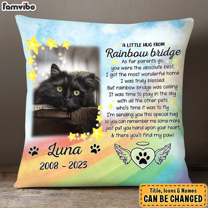Personalized Gift For Loss Beloved Pet Rainbow Bridge Was Calling Pillow 27456 1