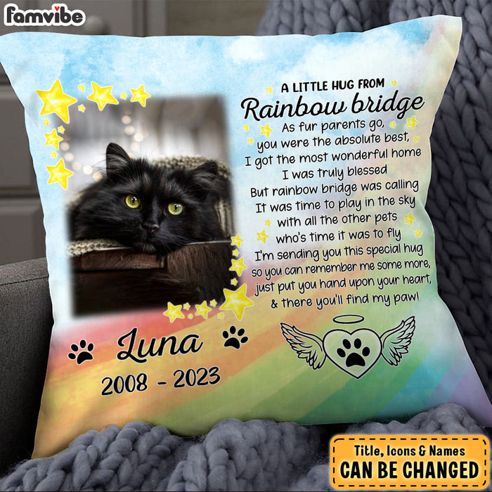 Personalized Gift For Loss Beloved Pet Rainbow Bridge Was Calling Pillow 27456 1