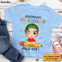 Personalized Gift For Grandson Spanish Preparate Alla Voy Kid T Shirt 27459 thumb 1