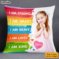 Personalized Gift For Granddaughter Affirmation Upload Photo Pillow 27461 thumb 1