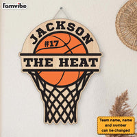 Personalized Gift For Grandson Basketball Wood Sign 27462 thumb 1