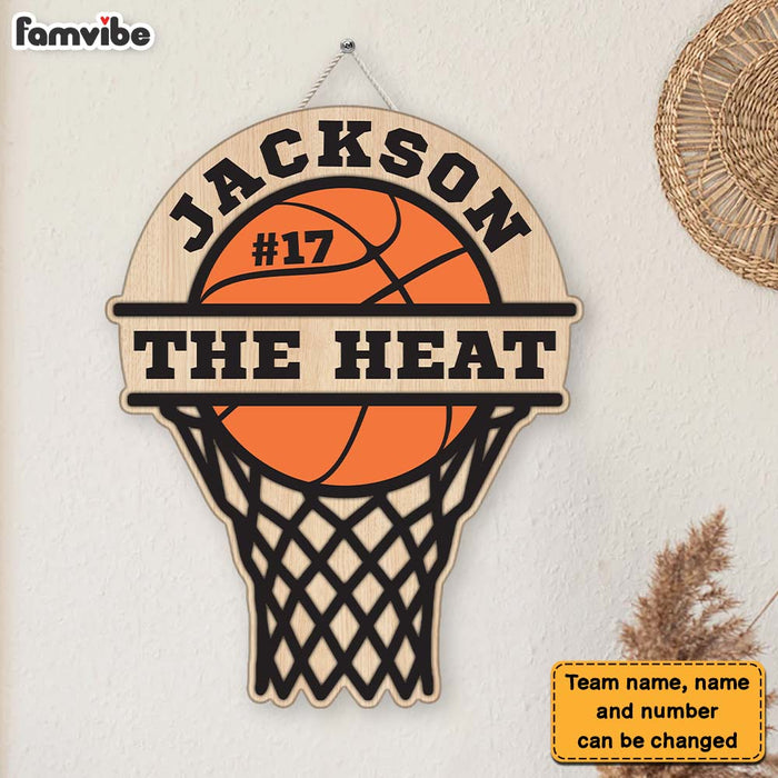 Personalized Gift For Grandson Basketball Wood Sign 27462 1