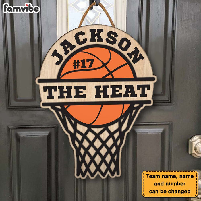 Personalized Gift For Grandson Basketball Wood Sign 27462 1
