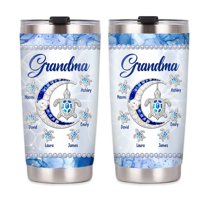 Personalized Gift For Grandma Moon Turtle Steel Tumbler 27465 1