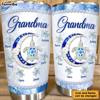 Personalized Gift For Grandma Moon Turtle Steel Tumbler 27465 thumb 1