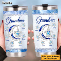 Personalized Gift For Grandma Moon Turtle Steel Tumbler 27465 thumb 1