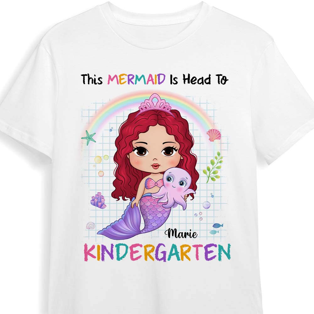 Personalized Gift For Granddaughter Back To School Mermaid Kid T Shirt 27469 Mockup 2