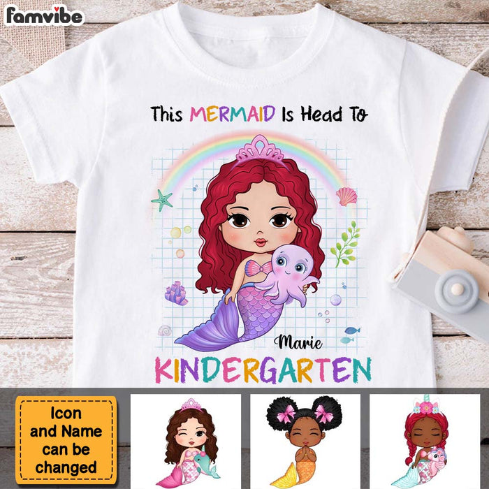 Personalized Gift For Granddaughter Back To School Mermaid Kid T Shirt 27469 1
