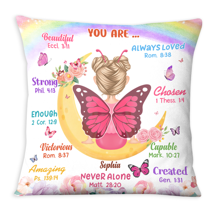 Personalized Gift For Granddaughter Butterfly Fairy On The Moon You Are Pillow 27475 1