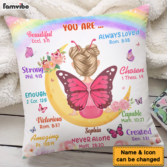 Personalized Gift For Granddaughter Butterfly Fairy On The Moon You Are Pillow 27475 1