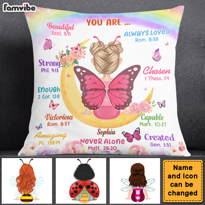 Personalized Gift For Granddaughter Butterfly Fairy On The Moon You Are Pillow 27475 1