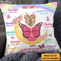 Personalized Gift For Granddaughter Butterfly Fairy On The Moon You Are Pillow 27475 thumb 1