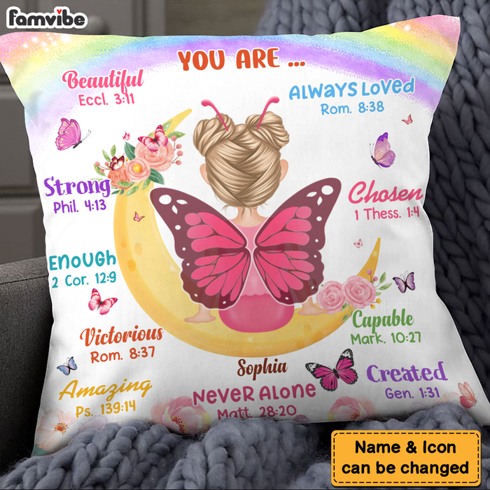 Personalized Gift For Granddaughter Butterfly Fairy On The Moon You Are Pillow 27475 1