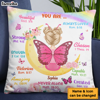Personalized Gift For Granddaughter Butterfly Fairy On The Moon You Are Pillow 27475 thumb 1