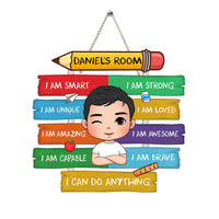 Personalized Gift For Grandson Affirmations Bedroom I Am Kind Wood Sign 27477 thumb 1