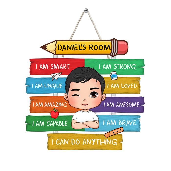 Personalized Gift For Grandson Affirmations Bedroom I Am Kind Wood Sign 27477 1
