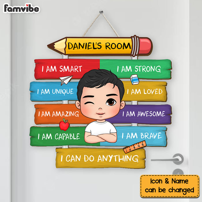 Personalized Gift For Grandson Affirmations Bedroom I Am Kind Wood Sign 27477 1