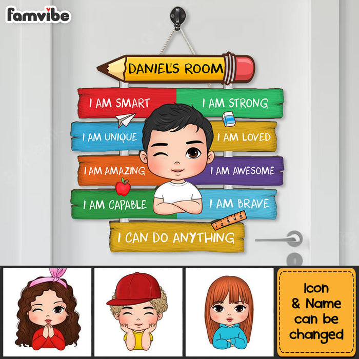 Personalized Gift For Grandson Affirmations Bedroom I Am Kind Wood Sign 27477 1