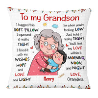 Personalized Gift For Grandson Hug This Pillow 27482 thumb 1