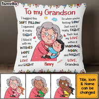 Personalized Gift For Grandson Hug This Pillow 27482 thumb 1