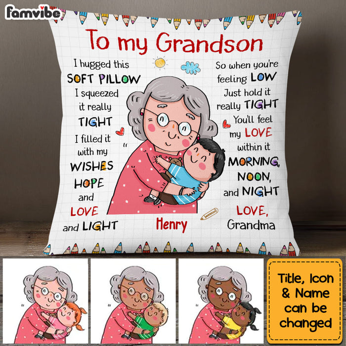 Personalized Gift For Grandson Hug This Pillow 27482 1